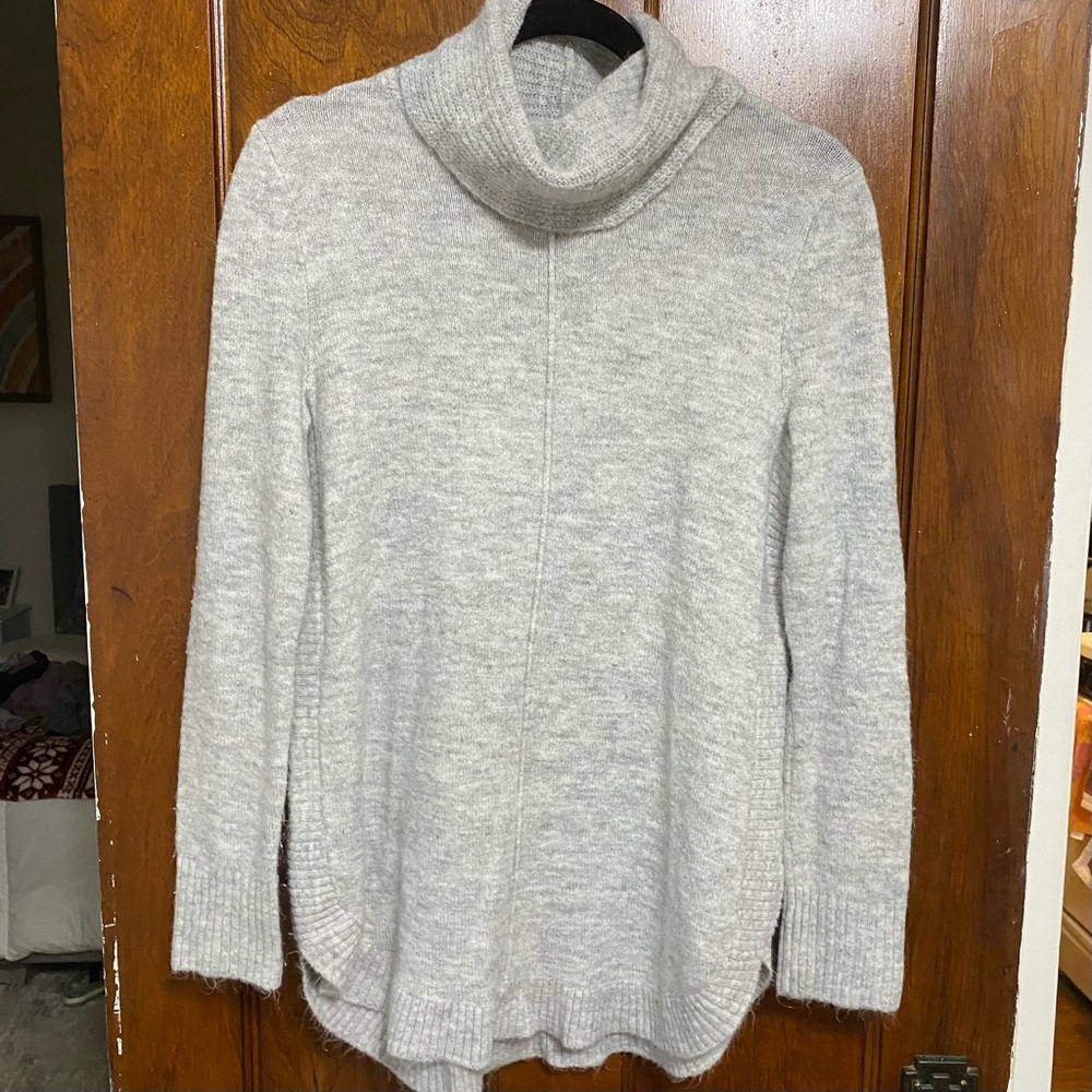 Gray Turtleneck Sweater